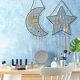 thumbnail image 7 of Hadanceo Jewelry Hanger Exquisite  Moon Star Shaped Wrought Iron Grid Earrings Organizer Ornamental Great for Bathroom, 7 of 7