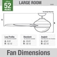 thumbnail image 5 of Hunter 52" Astwood Lighted Ceiling Fan Matte Black with Bleached Grey Pine Blades - Integrated LED, Pull Chain Control, 5 of 14