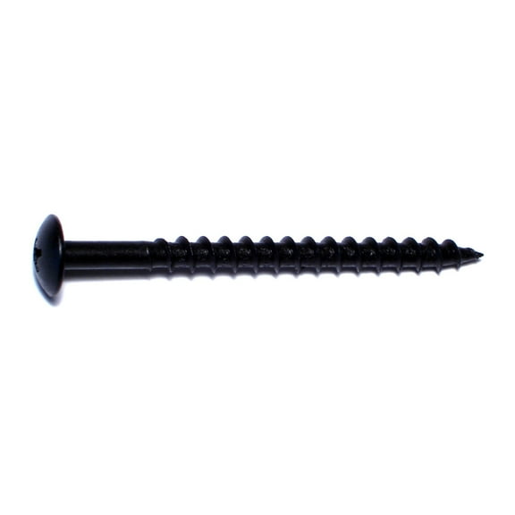 #10 x 2-1/2" Black Phosphate Steel Phillips Truss Head Cabinet Screws CSTS-013