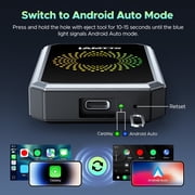 LAMTTO 3-in-1 Wireless Apple CarPlay Adapter & Android Auto, Black AI Box with Video App, Dual WiFi Plug & Play for OEM Wired CarPlay Vehicles (2016+)