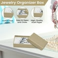 thumbnail image 3 of Novel Box 100 Pack Kraft Cardboard Cotton Filled Jewelry Gift Boxes 2.5x1.62x1 Inches with Lids, 3 of 8