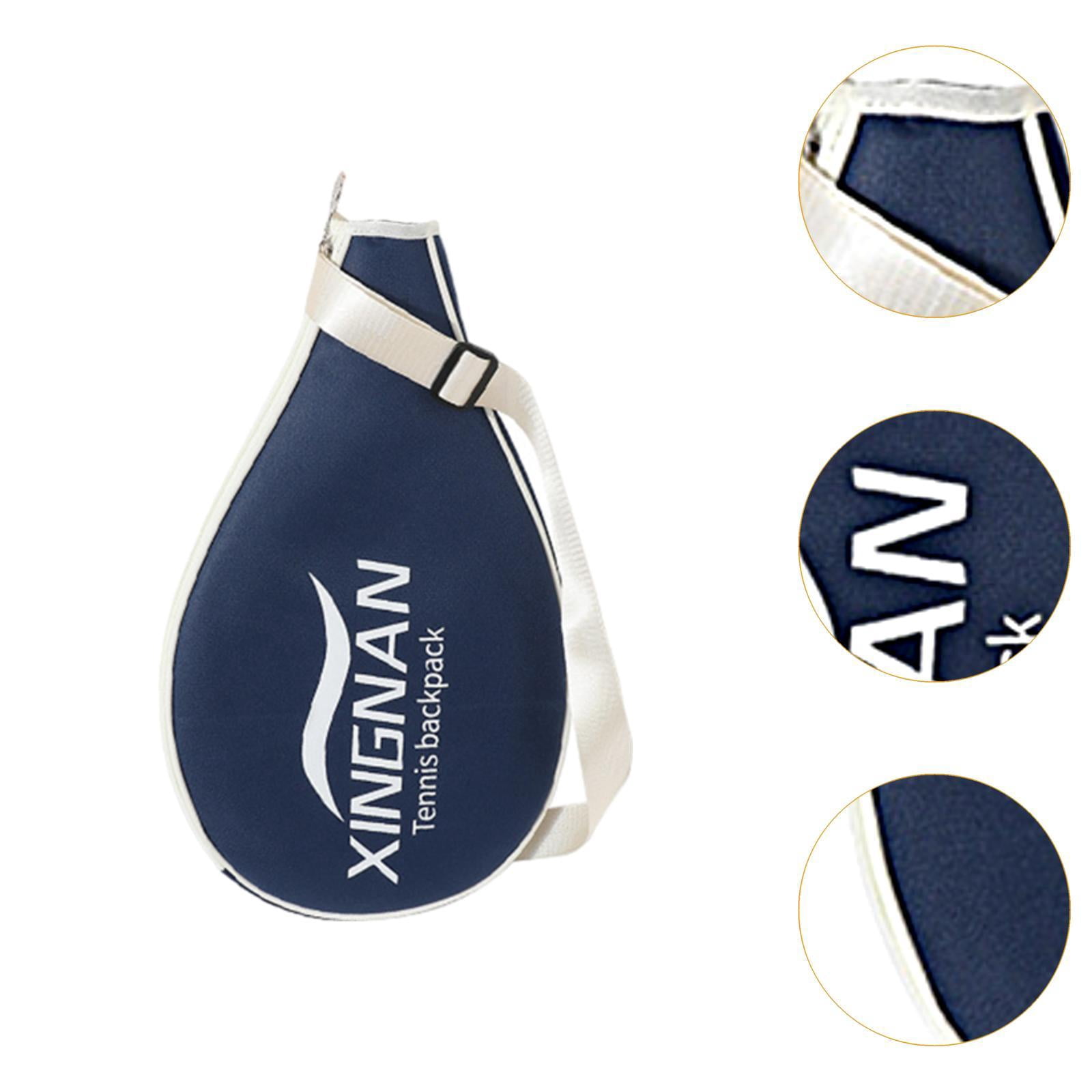 Baoblaze Tennis Racket Bag Adjustable Strap Pouch Crossbody Bag for Gift Women Adults Blue