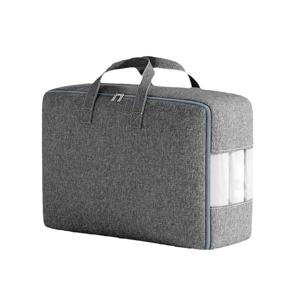 Hxlamzoo Heavy Duty Storage Bags with Reinforced Handles - Extra Large Vacuum Compression Organizer for Clothes, Blankets, Moving & Travel, Durable Oxford Fabric Foldable Tote Bag