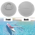 thumbnail image 4 of Unique Bargains 6pcs 8cm Gray D Ring Patch PVC Stainless Steel Round Shape D Ring Pad Set for Inflatable Boat Kayak with Hooks Handle, 4 of 7