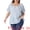 Navy Blue, variant on DARING DIVA Women's Plus Lined Notch V Neck Puff Stripes Shirt 1X Navy Blue