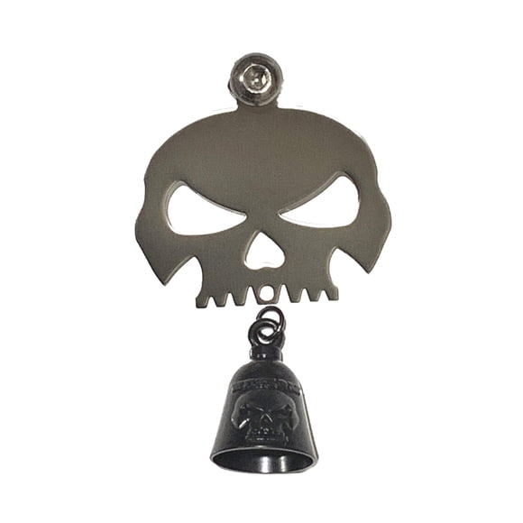 Kustom Cycle Parts Porte-Clés Universel Poli avec Cloche - Boulon et Anneau Inclus. Convient à Toutes les Motos Harley Davidson & Plus! Fièrement Fabriqué aux États-Unis! (Cello Noir Brillant)