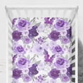 thumbnail image 2 of Ensemble de Literie pour Berceau Éléphant Floral Violet, 2 of 3