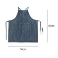 thumbnail image 7 of Multifuntional Apron Work Apron Adjustable Strap for Men Women Chef Apron Kitchen Apron for Hairdressing Pottery Restaurant BBQ Gardening Dark Blue, 7 of 7