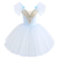 thumbnail image 5 of FYDUU Ballet Leotards for Girls Full Skirted Dance Tutu Dress Party Wear Ballet Dance Performance Outfit Cute Princess Tulle Dresses 13-15 Years, 5 of 5