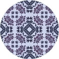 thumbnail image 1 of Ahgly Company Indoor Round Patterned Purple Haze Purple Area Rugs, 5' Round, 1 of 6