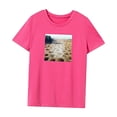 thumbnail image 3 of Camiseta para mujer, camiseta elegante de verano con cuello redondo para viajes de vacaciones, regalo para mujer SG, 3 of 7