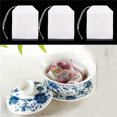 thumbnail image 4 of Flmtop 100pcs White Non-woven Empty Teabags String Filter Paper Herb Loose Tea Bag, 4 of 10