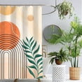 thumbnail image 5 of 84 Inch Wide Boho Shower Curtain Sets Mid Century Abstract Shower Curtain Beige Modern Shower Curtain 84"×72" with 12 Hooks Waterproof Bathtubs Accessories Bathroom Decoration, 5 of 6