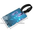 thumbnail image 2 of Glowing Vivid Jellyfishes Luggage Tags Suitcases ID Baggage Identifier Card Name Tag for Travel Backpacks Gym Bags, 2 of 6