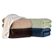 Berkshire VelvetLoft Polyester Blankets, Ivory King