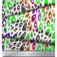 thumbnail image 2 of Soimoi Rayon Crepe Fabric Leopard Animal Skin Fabric Prints By Yard 46 Inch Wide, 2 of 3