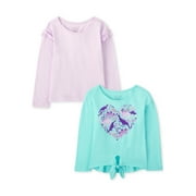 The Children's Place Toddler Girl Long Sleeve Knits 2-Pack Set, Sizes 12-5T