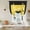 Yellow, variant on Yellow Bees Balloon Curtains for Bedroom/Front Door/Bathroom, Spring Summer Watercolor Honey Textured Tie Up Curtains 63 Inch Length Light Filtering Kitchen Curtains Shades for Windows 46"x63"