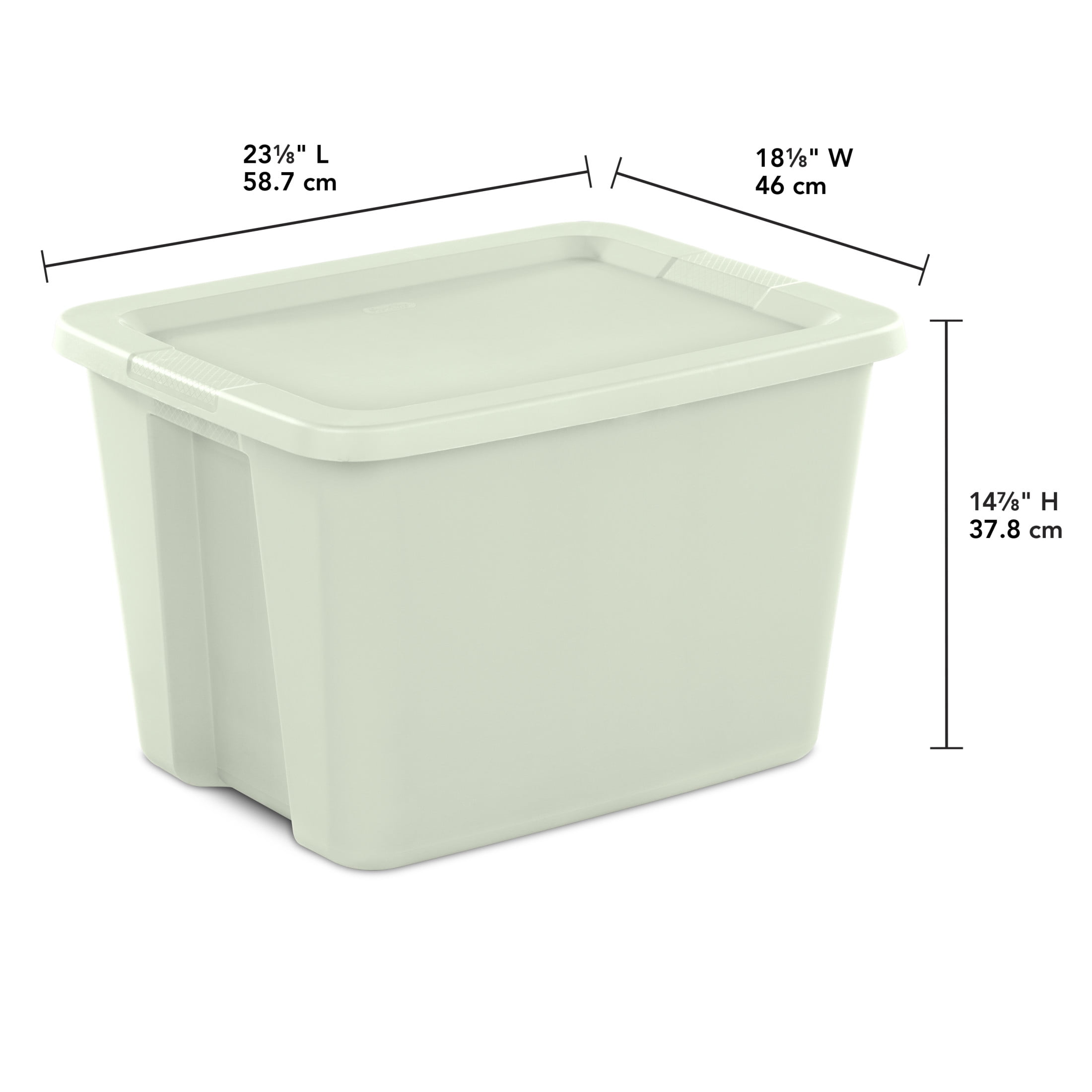 Lid Clear 18 Gallon Tote Sterilite Large Storage Bin, 18 Gallon