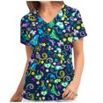 thumbnail image 2 of Puntoco Mujeres Plue Tamaño Animal Print Casual Manga corta Cuello en V Carer top Puntoco Puntoco-905, 2 of 4