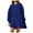 Dark Blue, variant on Aloohaidyvio dresses for women,Fall And Winter New Slim Temperament Dress V-neck Bubble Sleeve Pleated Skirt