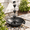 1-10", variant on 10" Rain Chain Anchoring Downspout Catch Basin, Black, 12.87 x 12.87 x 4.09 in