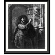 Historic Framed Print, Samson threatening his father-in-law, 17-7/8" x 21-7/8"