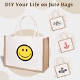 thumbnail image 4 of EppieBasic 2 Pack Burlap Tote Bags with Handles,Large Beach Tote Bags Full Gusset for Bridesmaid Gifts for Wedding Gift DIY Beach Shopping Mothers Day Bag, 14.5 x 6.7 x 10.6 Inch, 4 of 6