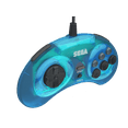 thumbnail image 3 of Retro-Bit SEGA Genesis 8 button Arcade Pad USB Port - Clear Blue, 3 of 3