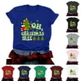 thumbnail image 4 of idosla Womens Christmas Light Shirt: Merry Christmas Tee Shirts Xmas T-Shirt Christmas Bright Short Sleeves Top (White, XXL), 4 of 8
