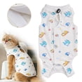 thumbnail image 2 of LGCASL Anti-Licking Suit for Cats After Spaying/Neutering, Recovery Suit Post Operative for Abdominal 3 Cute Patterns ( Elephant Dinosaur Baby ) (B, S), 2 of 8