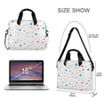thumbnail image 3 of FORMRS 16" Laptop Bag Carrying Sleeve Case with Handle Travel Shoulder Briefcase, White Retro Pattern, 3 of 8