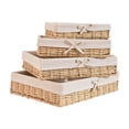 thumbnail image 1 of 4 cestas de almacenamiento para estantes, cesta de almacenamiento de cuerda de papel para estantes, caja organizadora rectangular para mesa de centro,, 1 of 8