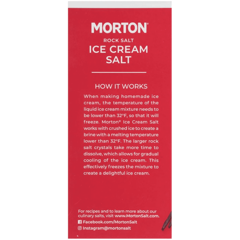 Morton Rock Salt for Ice Cream Making, 4 Pound Box