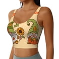 thumbnail image 2 of Hirioo Gnomes Happy Thanksgiving for Women's Sports Vest with Full-Print Design, Stretchy Fabric and Removable Pads-Medium, 2 of 8