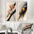 thumbnail image 1 of Designart "Hyperrealistic Gerbera Blossoms I" Gerbera Framed Wall Art Set Of 2 - White Floral Gallery Wall Frame Set For Home Decor, 1 of 6