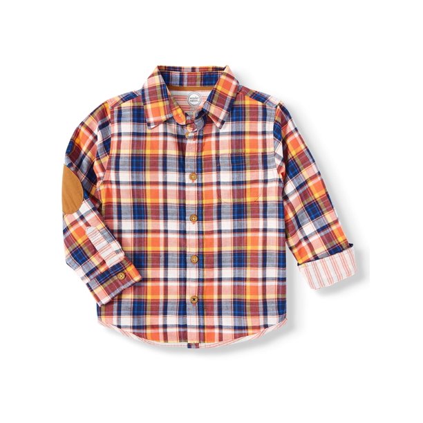 Wonder Nation - Wonder Nation Toddler Boy Long-Sleeve Plaid Button-Up ...