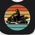 thumbnail image 4 of Inktastic Snowmobile Retro Sunset Boys or Girls Baby Bib, 4 of 4