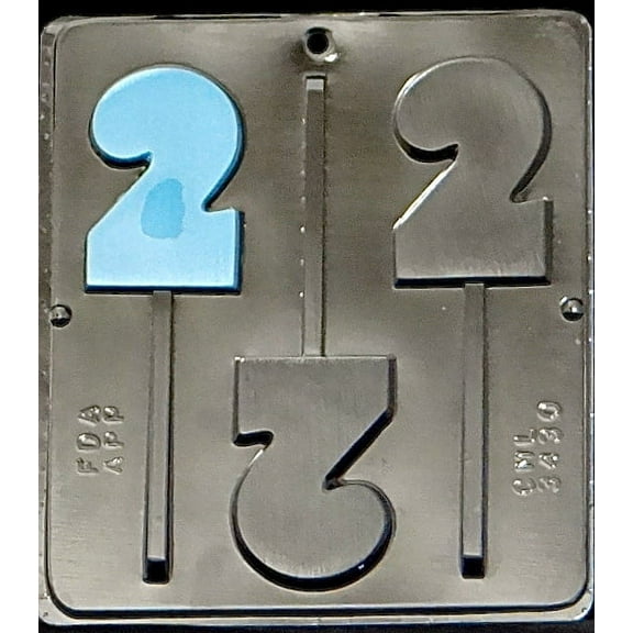3430 Number 2 Lollipop Chocolate Candy Mold