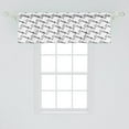 thumbnail image 2 of Ambesonne Arrow Window Valance, Monochrome Striped, 42" x 18", Charcoal Grey and White, 2 of 3