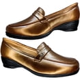 thumbnail image 2 of Mocasín Piel Borrego Cómodo Tacón Herraje Pie Delicado CB3 Cobre, 2 of 5