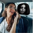 thumbnail image 5 of 2PCS Ghost Face Headrest Covers, Scary Face Printing Auto Seat Universal Elastic Models Headrest Protector (Style-F), 5 of 7
