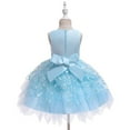 thumbnail image 2 of Uccdo Little Girls Formal Flower Girl Dresses Princess Sequin Wedding Tulle Tutu Dresses Prom Gown 0-5T, 2 of 8