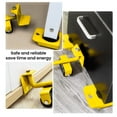 thumbnail image 3 of Graflsoa Heavy-Duty 5-Piece Moving Kit with Durable ABS & Stainless Steel, Effortless Furniture Transport Tool in Yellow, 330lbs Capacity, Anti-Slip PVC Handles, 3 of 6