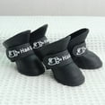 thumbnail image 3 of Zapatos de lluvia antideslizantes para perros y gatos, botas de goma para perros y gatos, cubierta para pies de mascotas, calcetines impermeables para cachorros, perros pequeños y medianos, 4 piezas, 3 of 4