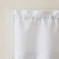thumbnail image 2 of Mainstays 3-Piece Semi Sheer Rod Pocket Kitchen Window Tier Pair and Valance, 2 Café Curtains and 1 Curtain Valance, White, 54"W x 36"L, 2 of 8