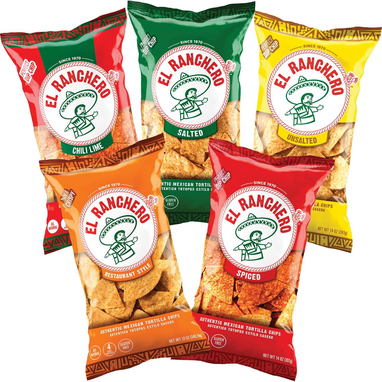 El Ranchero Round Flat Tostada Ranchera Tortilla Shell Wrap Bag,  13.5 oz