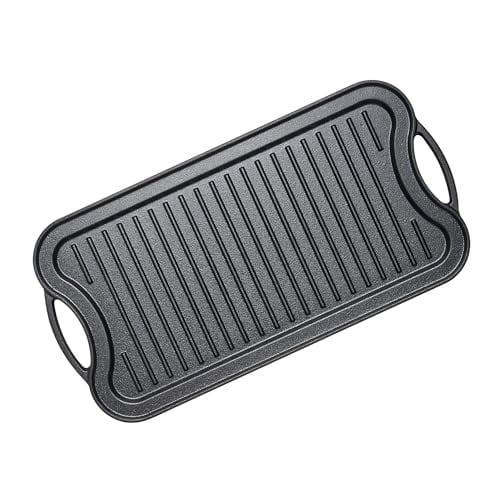 EUROSTAR CIG20 Reversible Cast Iron Grill Griddle Pan