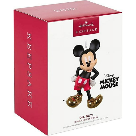 Hallmark Keepsake Christmas Ornament 2022, Disney Mickey Mouse Oh, Boy!, Porcelain