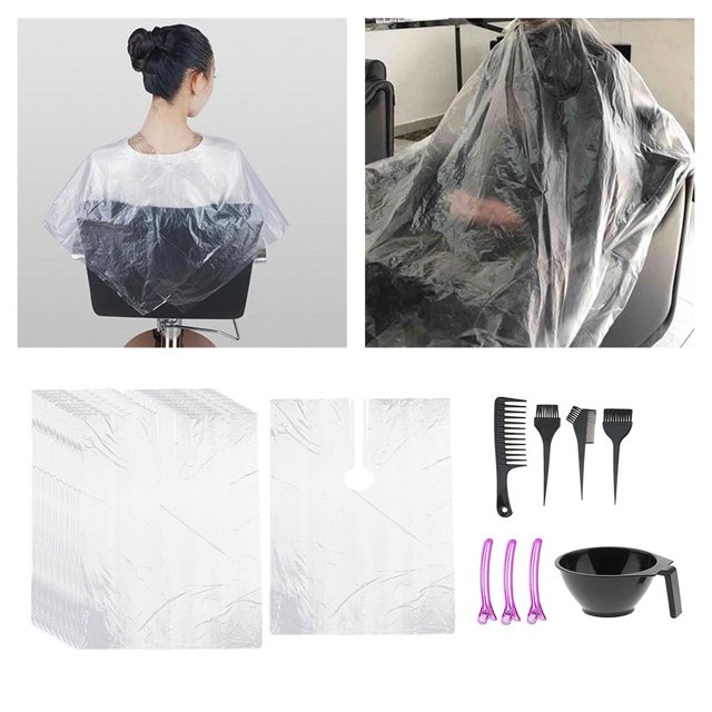50pcs Capas De Peluquería Barbería Permanente Peluquería Para Colorear Delantal De Tela Salvador Dali Cape de corte de peluquero